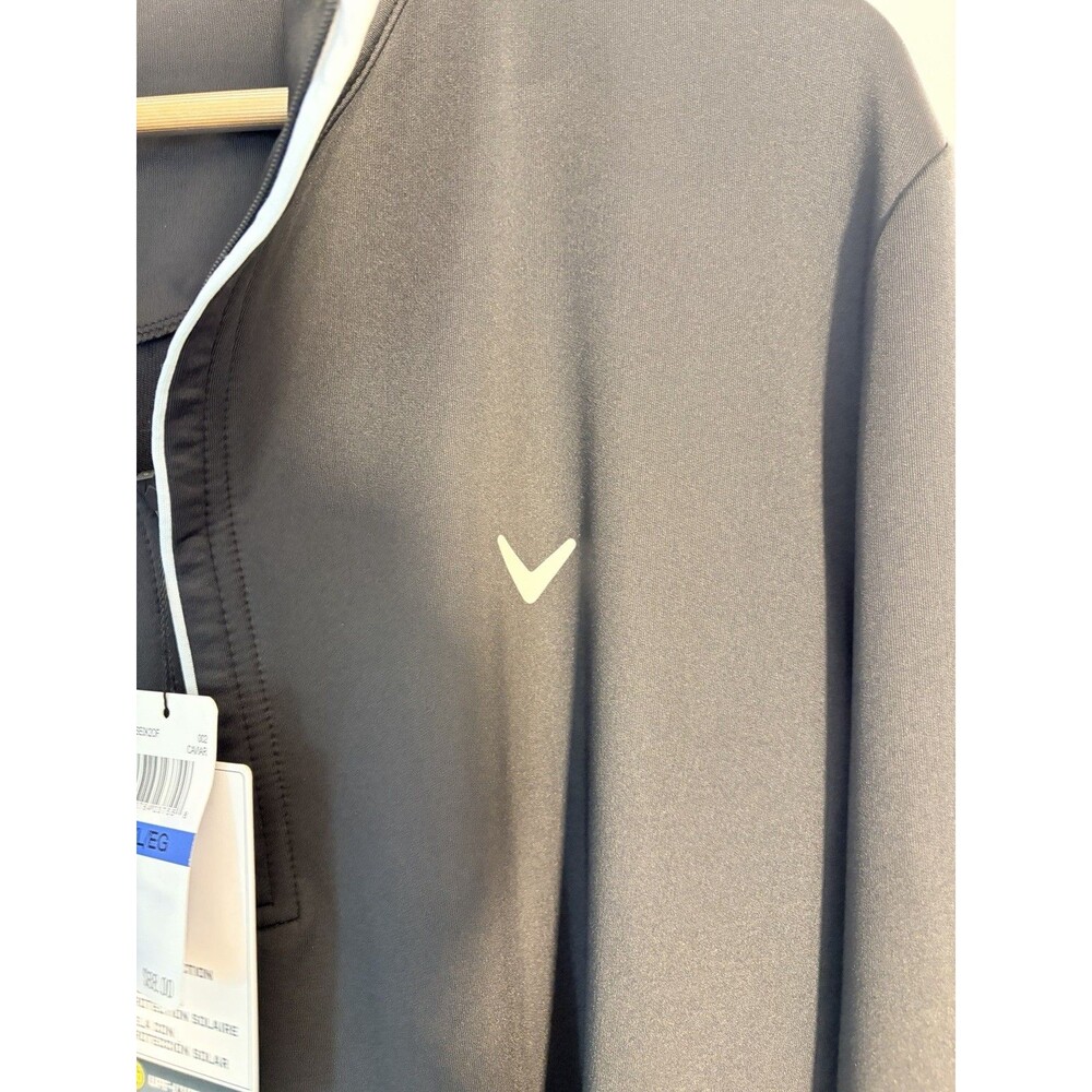 Callaway Men’s XL Quarter Zip Golf Pullover Black Opti-Dri Performance NWT - Picture 6 of 13